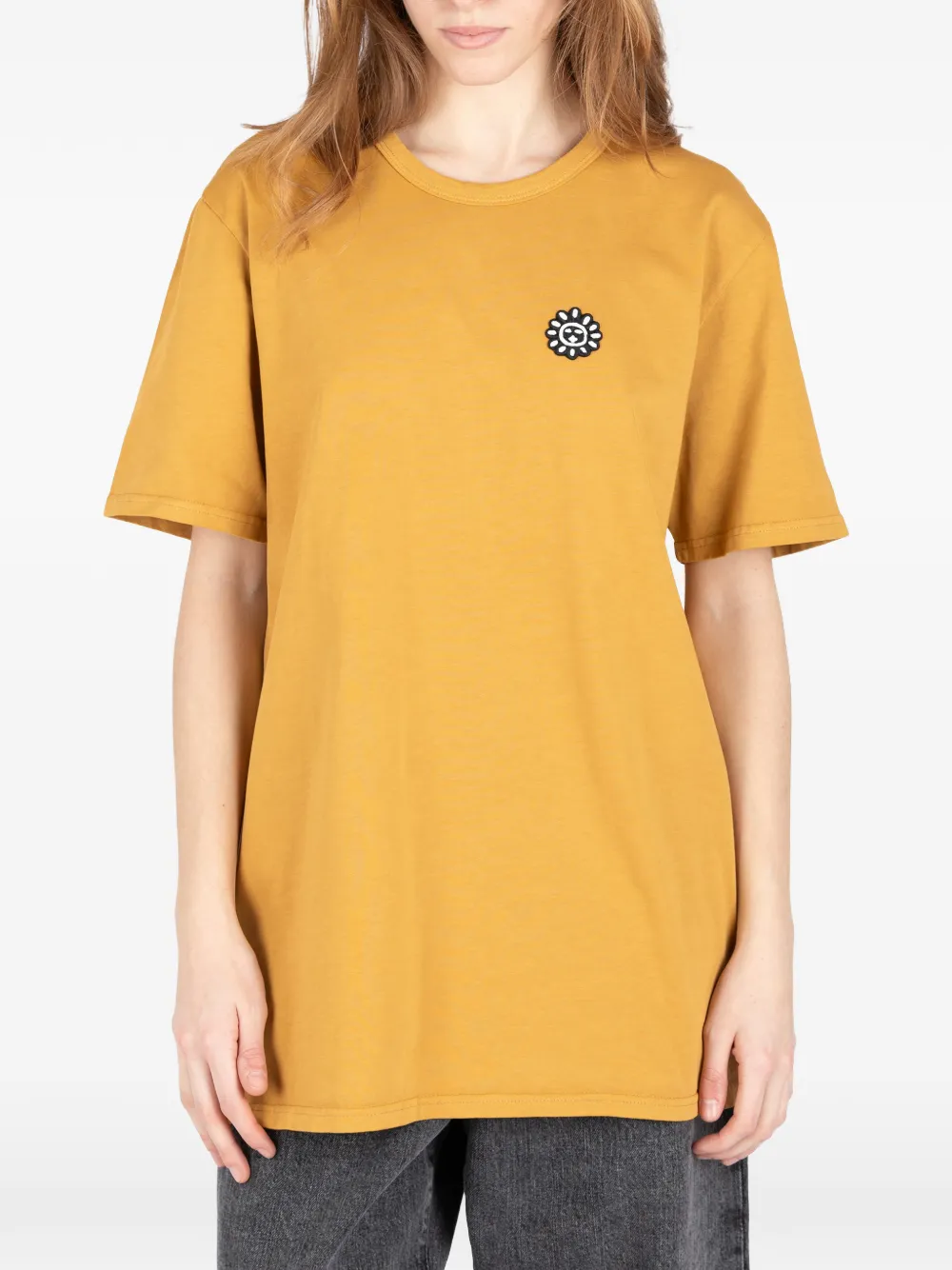 Société Anonyme Sunny T-shirt met korte mouwen en patch Geel