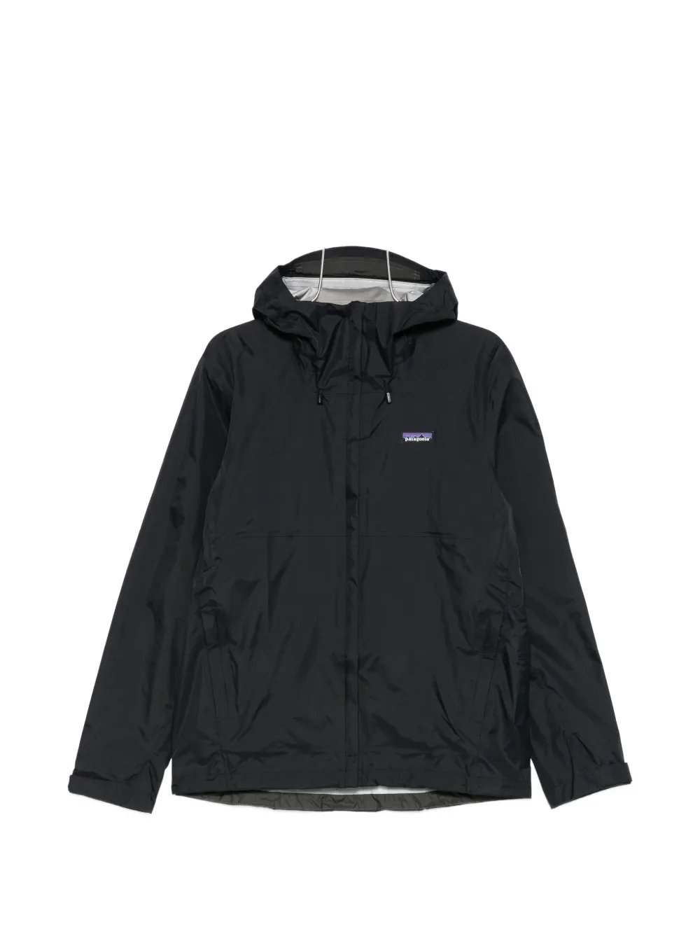 Patagonia logo-patch hooded jacket - Nero