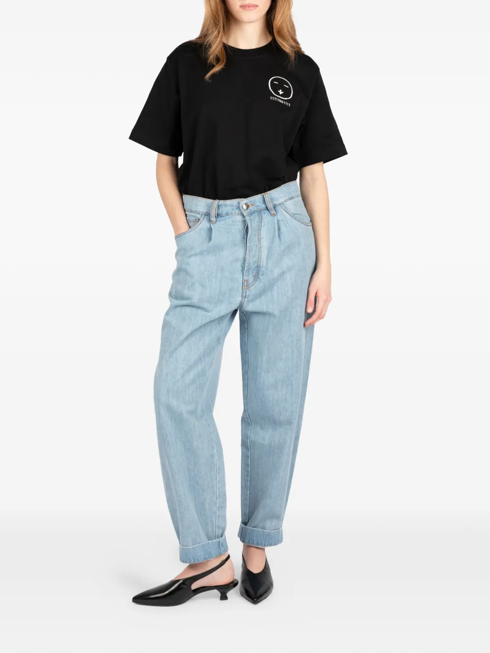 Société Anonyme Jap Boy Bleach jeans met manchetten Blauw