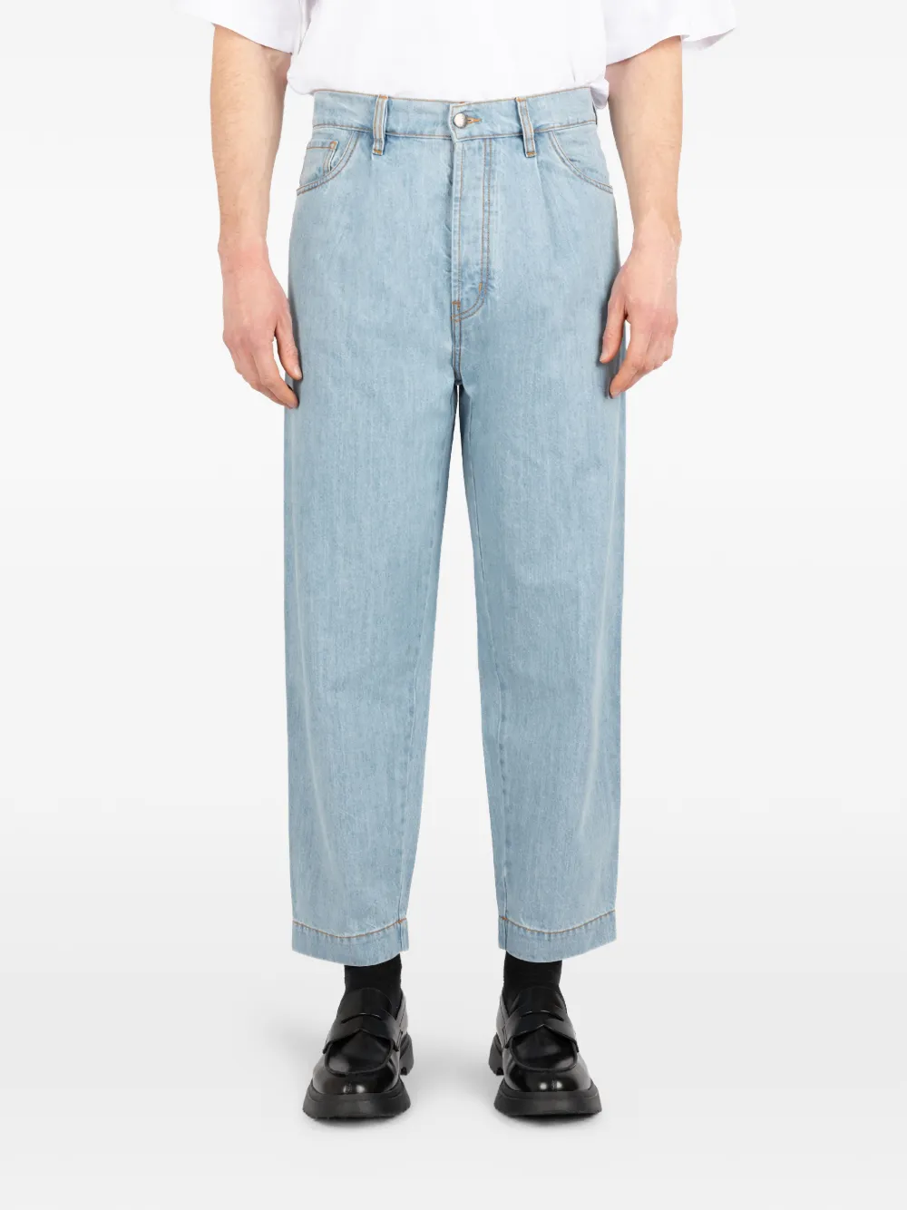 Société Anonyme Jap Boy Bleach cuffed jeans - Blu