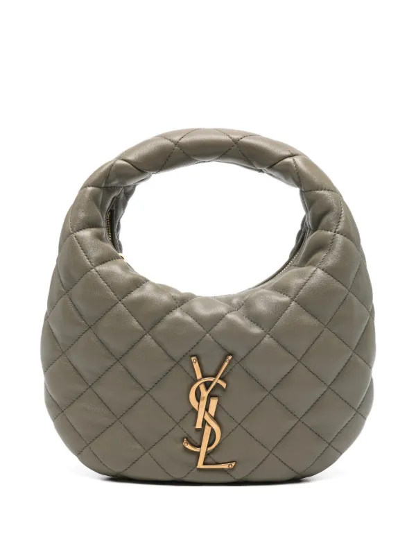 Saint Laurent Icarino in Quilted Nappa Tote Bag in Green