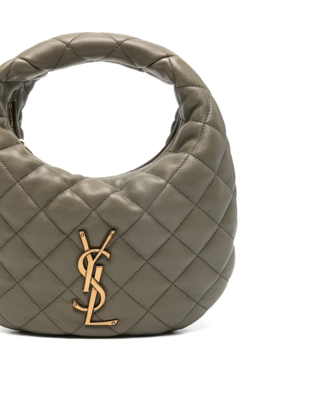 Saint Laurent Icarino in Quilted Nappa Tote Bag in Green, view 4