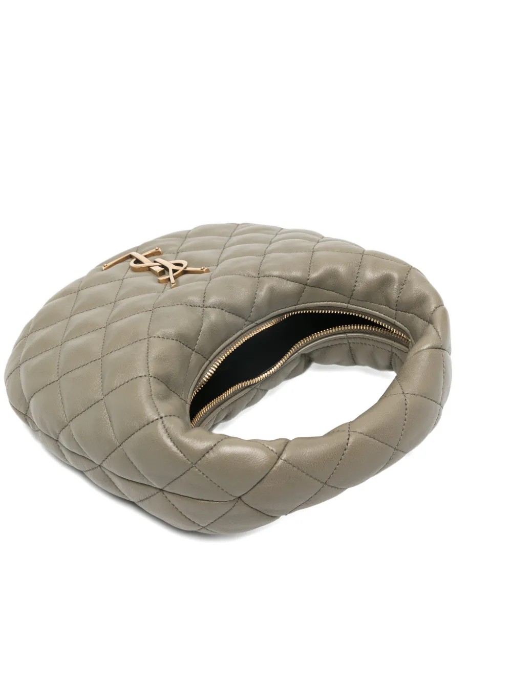 Saint Laurent Icarino in Quilted Nappa Tote Bag in Green, view 5