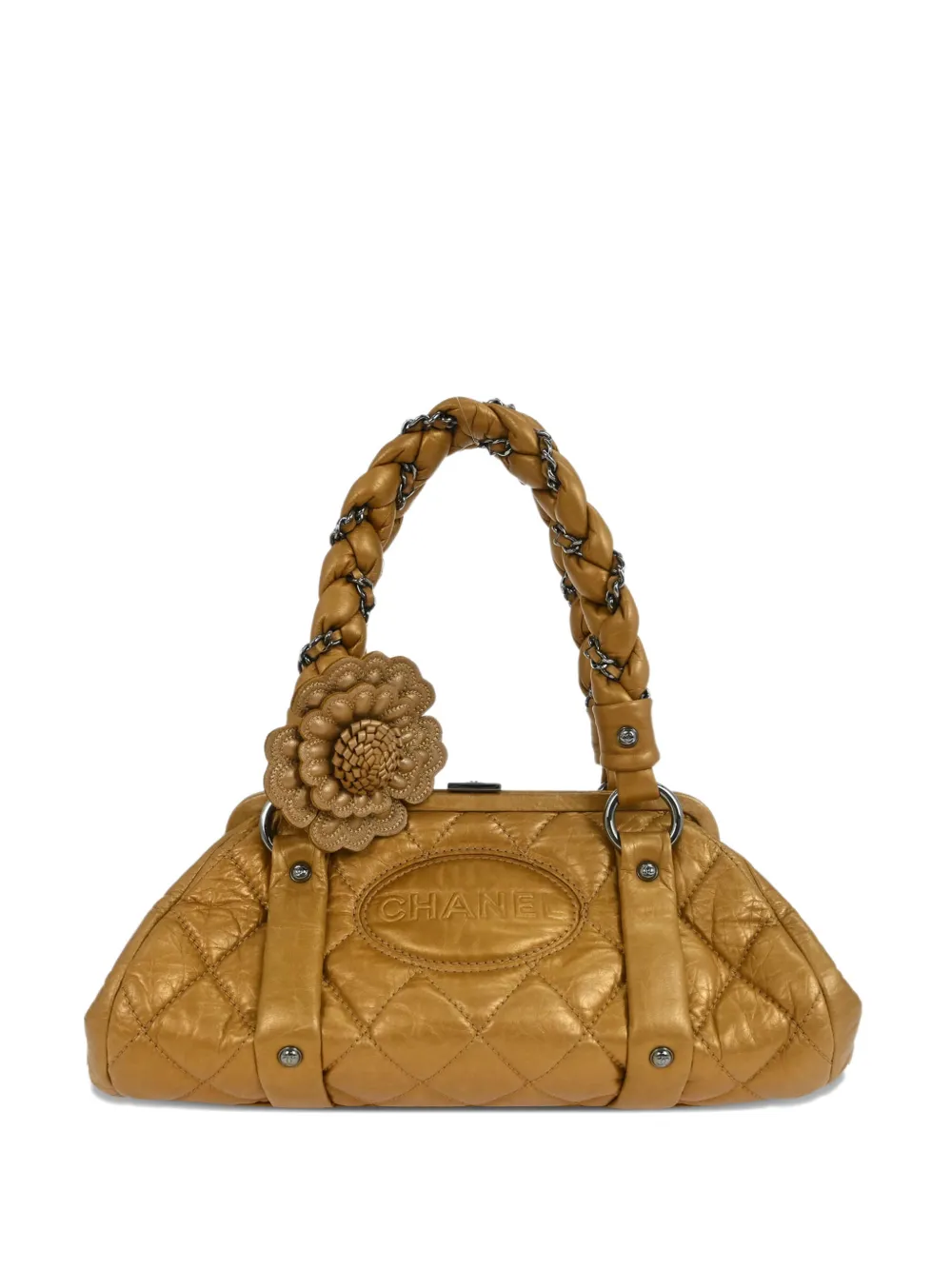 CHANEL Pre-Owned 2006 flower-detail tote bag - Marrone