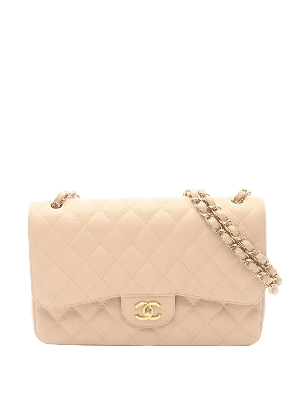 CHANEL Pre-Owned 2011 Jumbo Classic Caviar Double Flap shoulder bag - Marrone