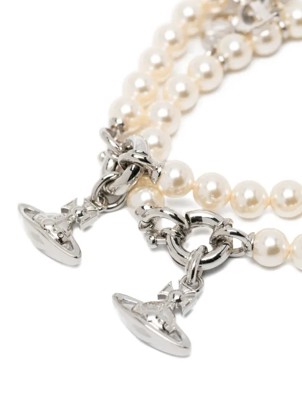 Vivienne Westwood ブレスレット シルバー パール Vivienne Westwood パール ブレスレット 2個組 | シルバートーン