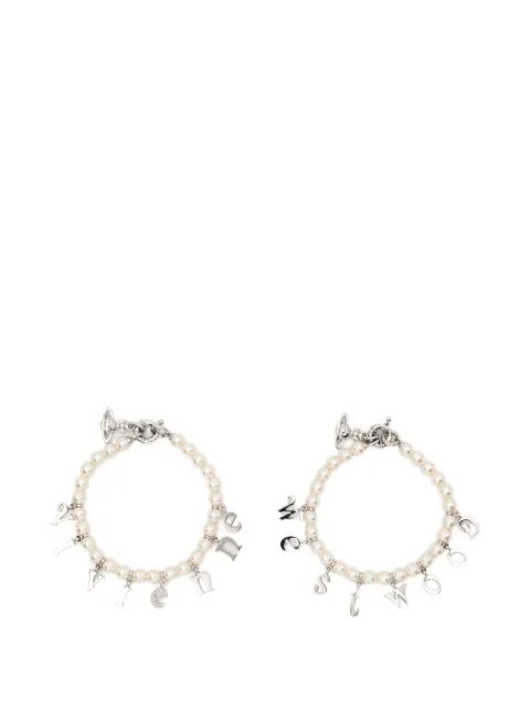 Vivienne Westwood pulsera con dije de perla (set de 2)