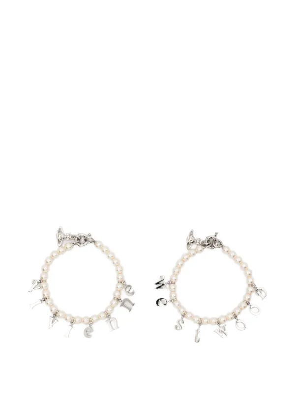 Vivienne Westwood パール ブレスレット 2個組 | シルバートーン