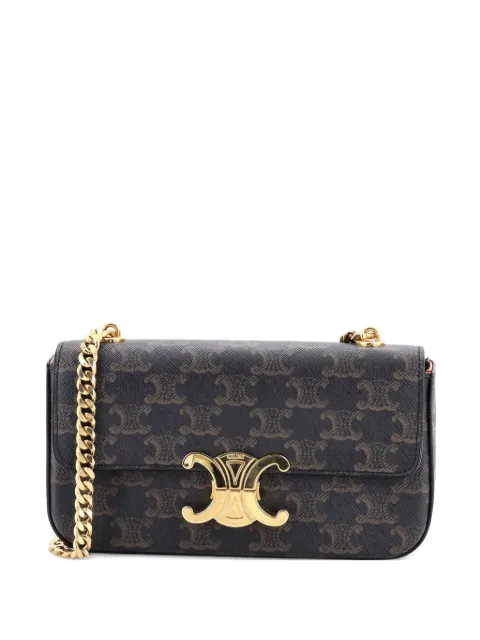 Celine Pre-Owned Kleine Triomphe Schultertasche aus beschichtetem Canvas mit Kettenriemen