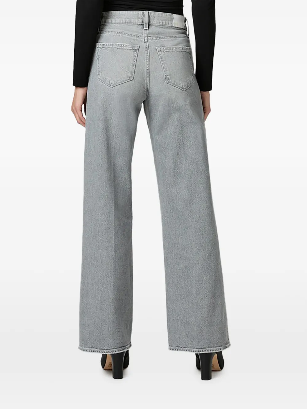 PAIGE Anessa 31" jeans met riemlussen Grijs