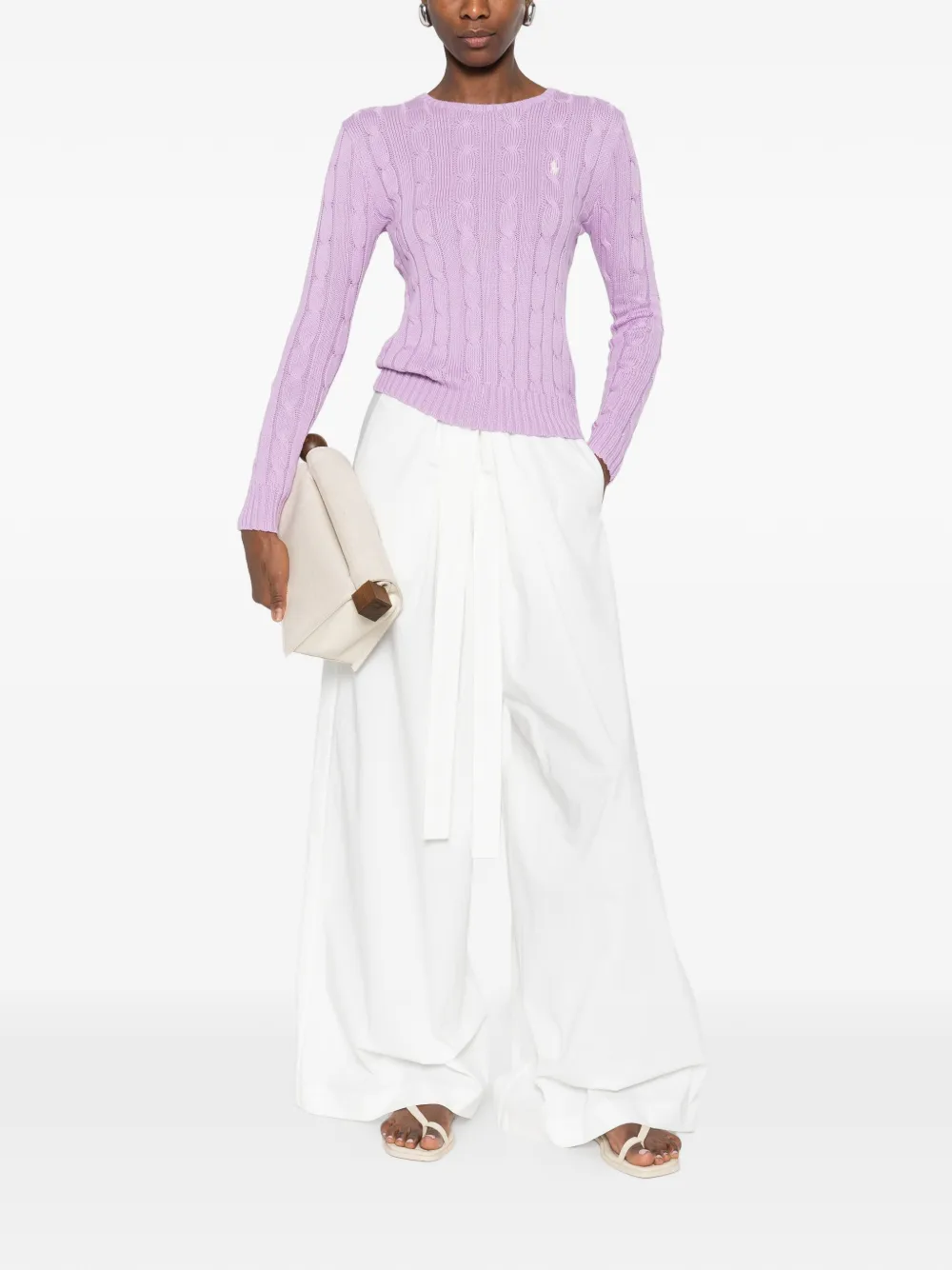 Polo Ralph Lauren cable cotton sweater - Viola