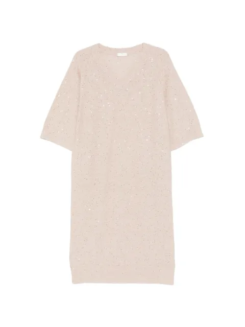 PANICALE sequin V-neck midi dress