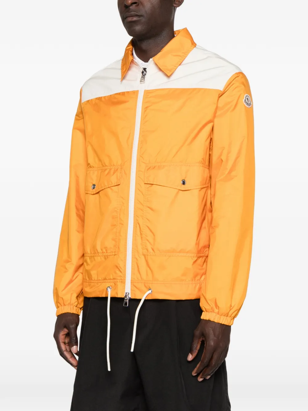 Moncler Jack met colourblocking en trekkoord Geel