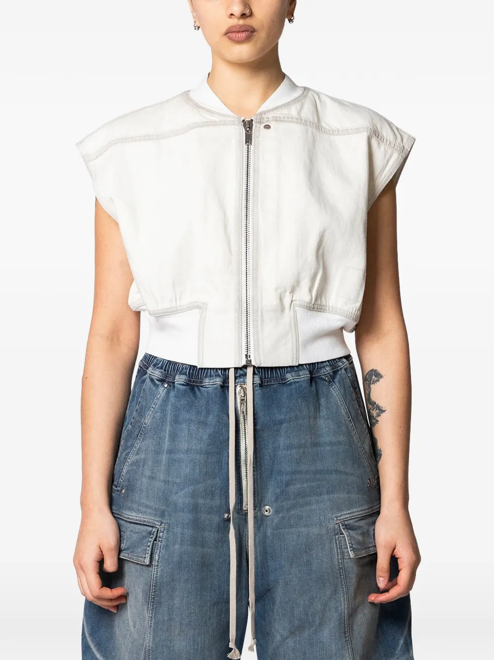 Rick Owens DRKSHDW zip-fastening gilet - Toni neutri