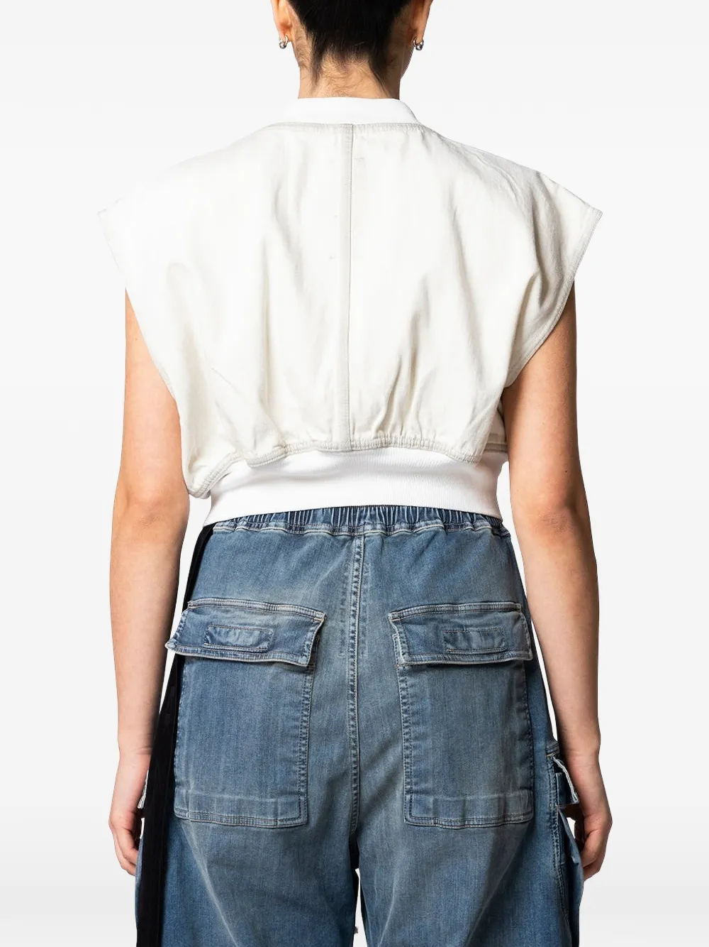 Rick Owens DRKSHDW Bodywarmer met ritssluiting Beige