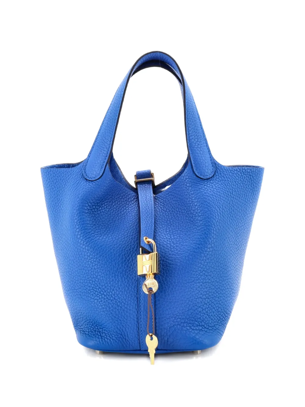 Hermès Pre-Owned Picotin Lock Bag Clemence PM bucket bag - Blu