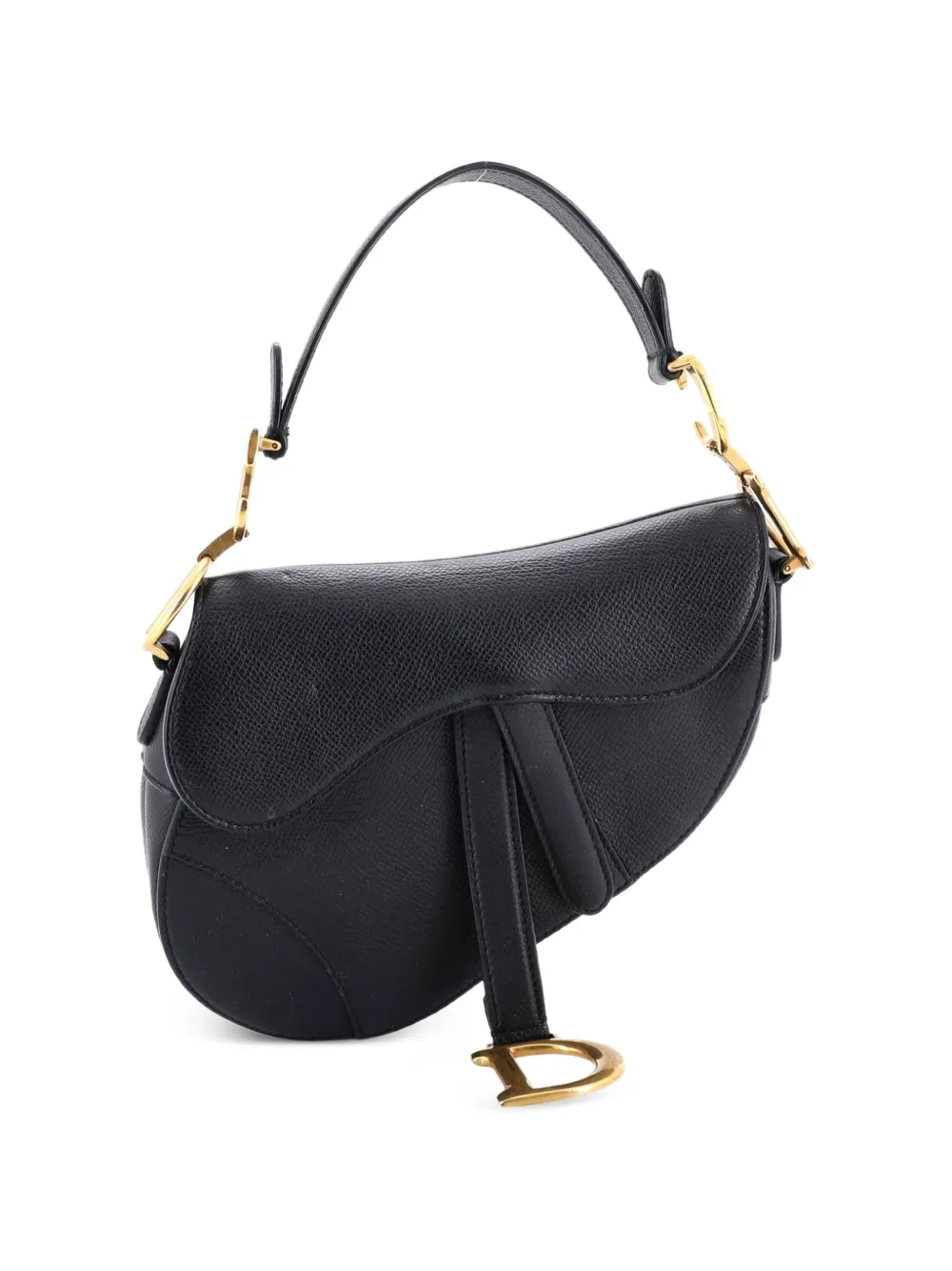 Christian Dior Pre-Owned Saddle Handbag Leather Mini shoulder bag - Nero