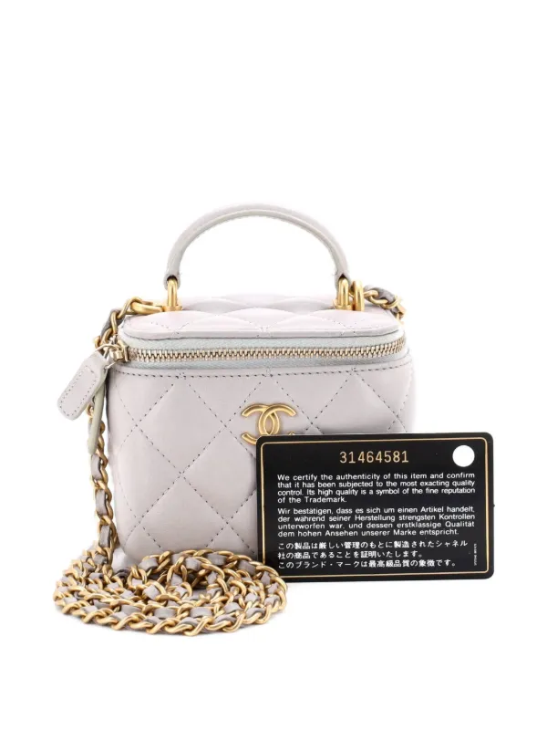 CHANEL Pre-Owned Classic Top Handle Vanity Case With Chain Quilted