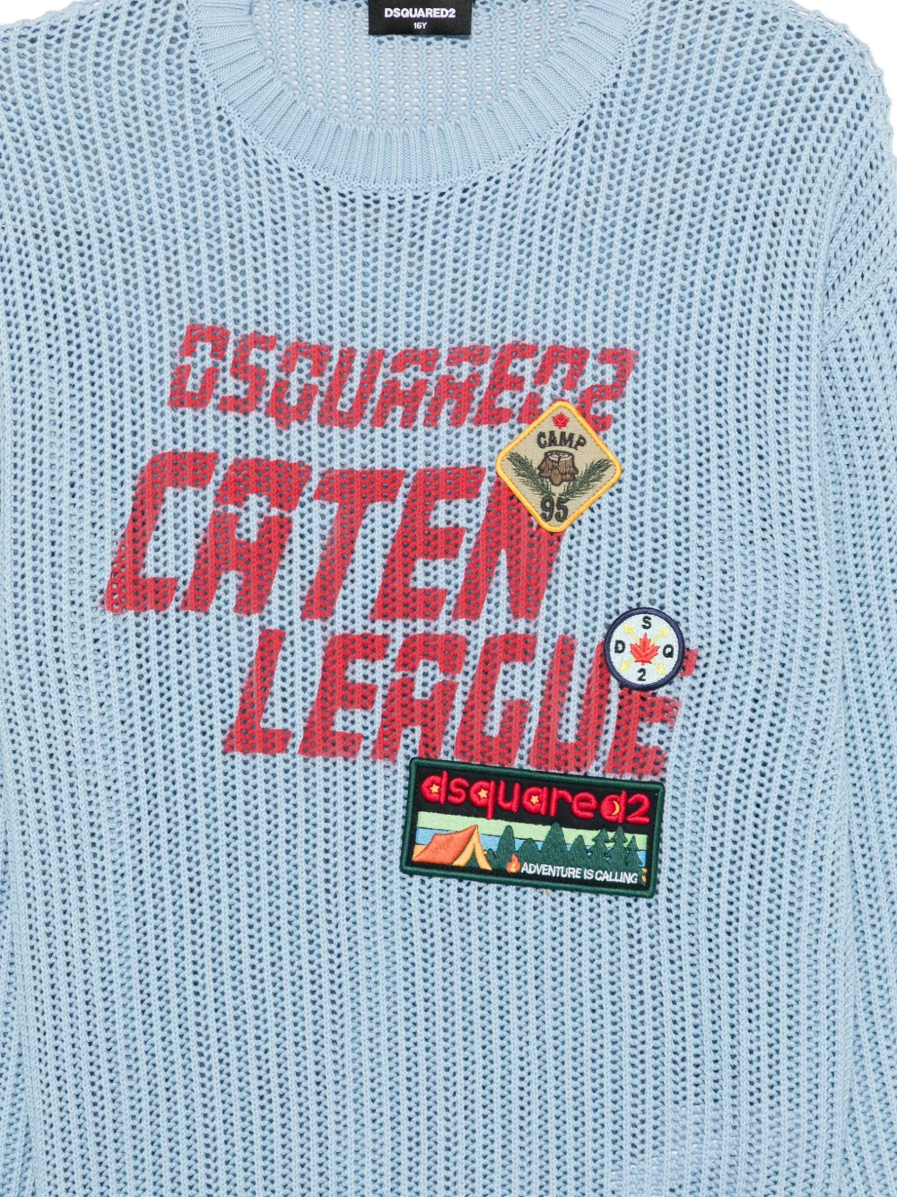  Dsquared2 Kids Jersey De Punto Con Letras - Azul 