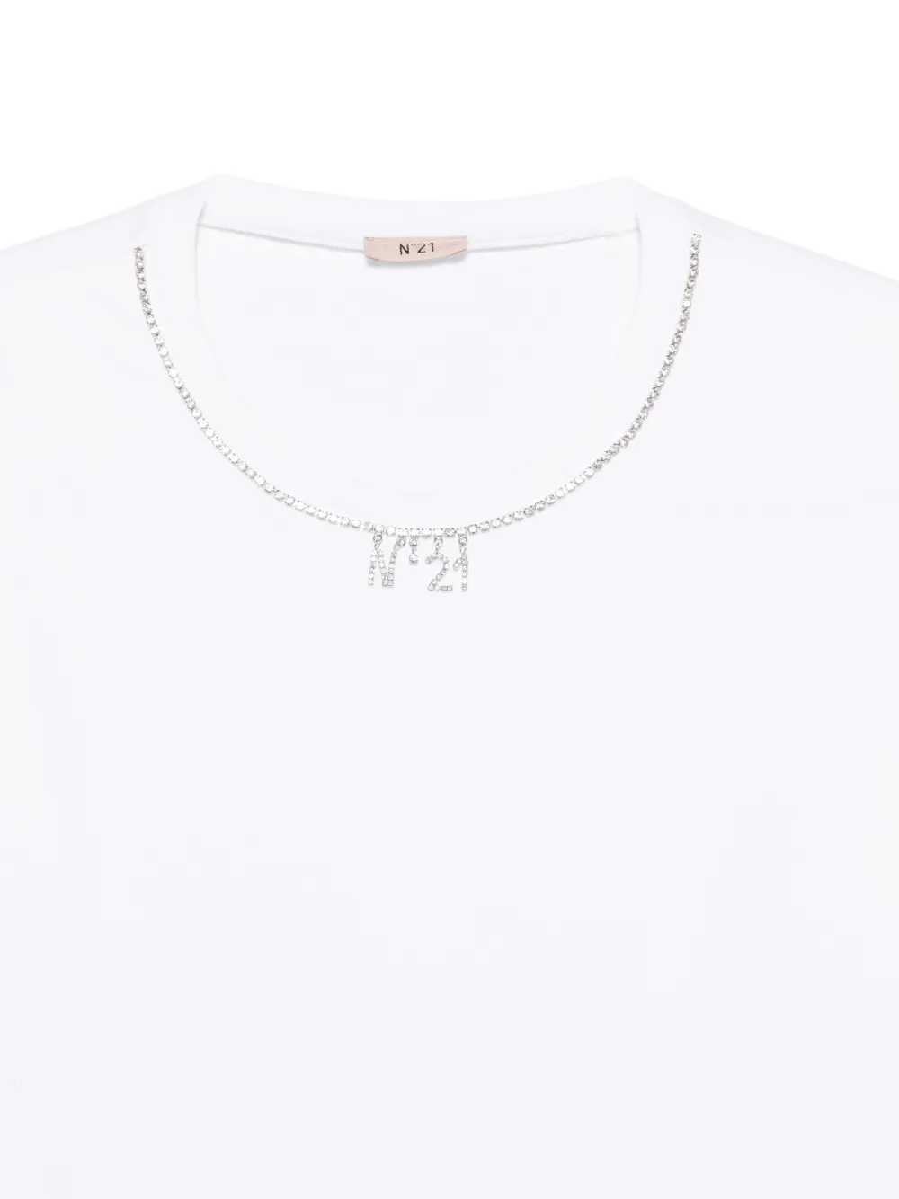  Nº21 Kids Crystal-embellished Sweatshirt - White 