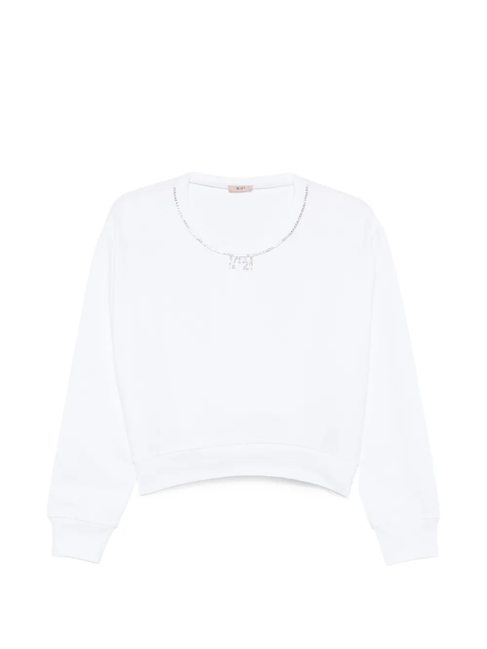 Nº21 Kids crystal-embellished sweatshirt - Bianco