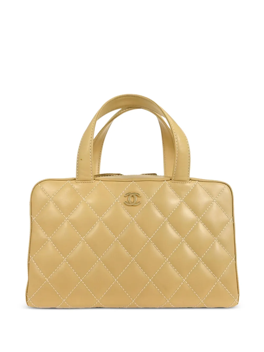 CHANEL Pre-Owned 2002 Wild Stitch quilted tote bag - Toni neutri