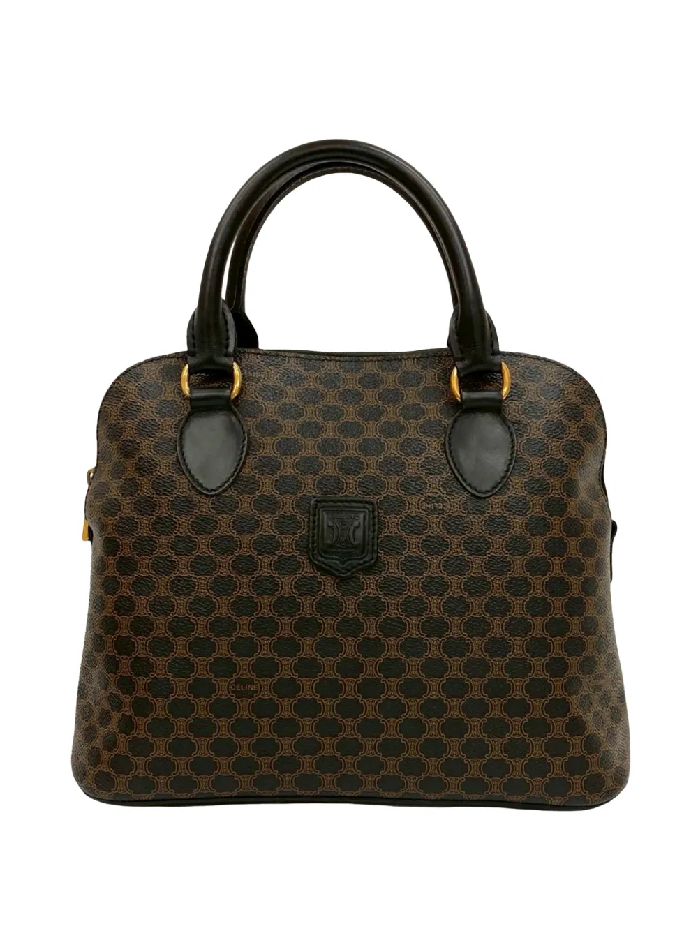 Celine Pre-Owned 1998 Macadam Coated Canvas Dome handbag - Nero