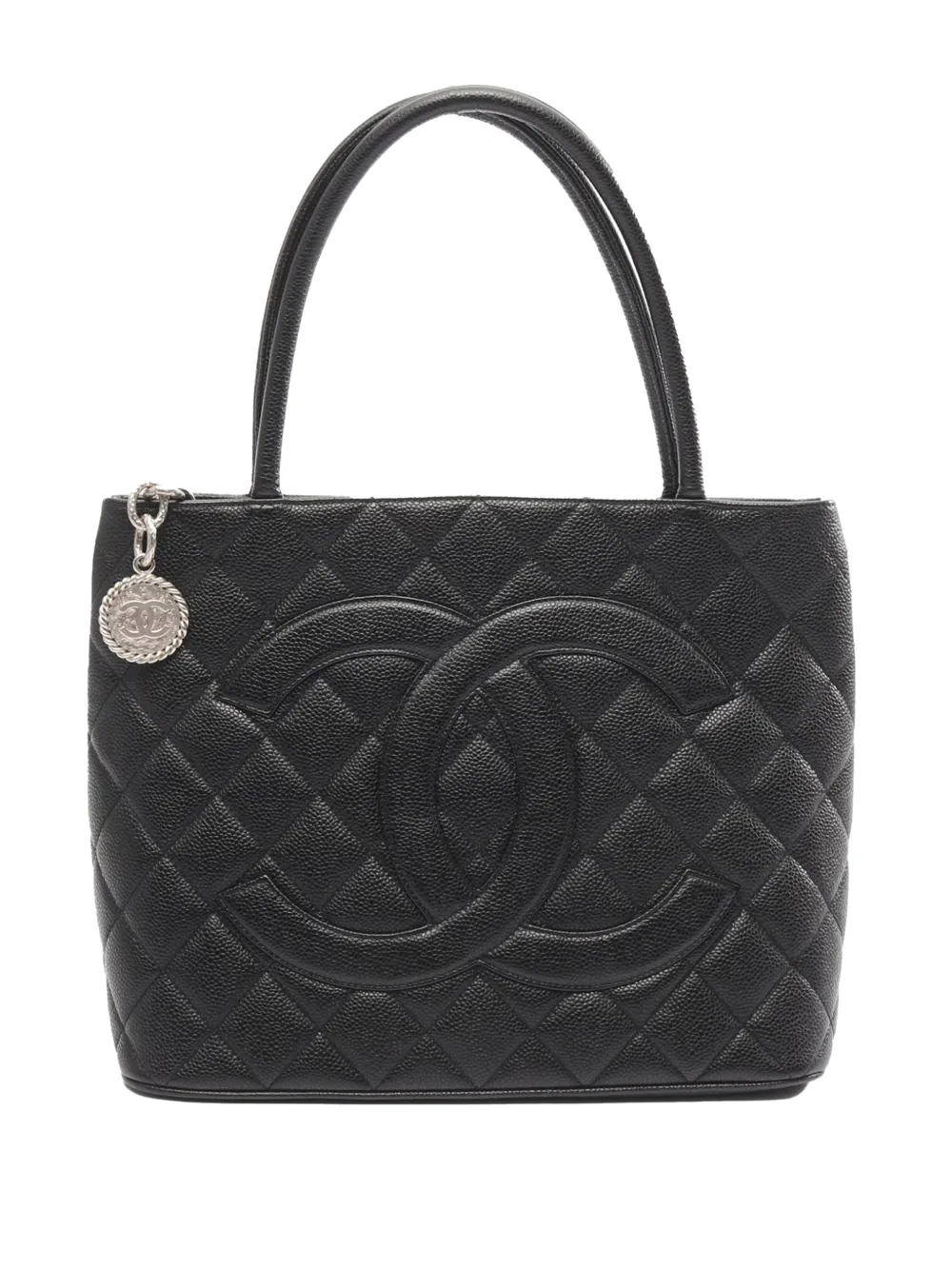 CHANEL Pre-Owned 2000-2002 Caviar Medallion tote bag - Nero