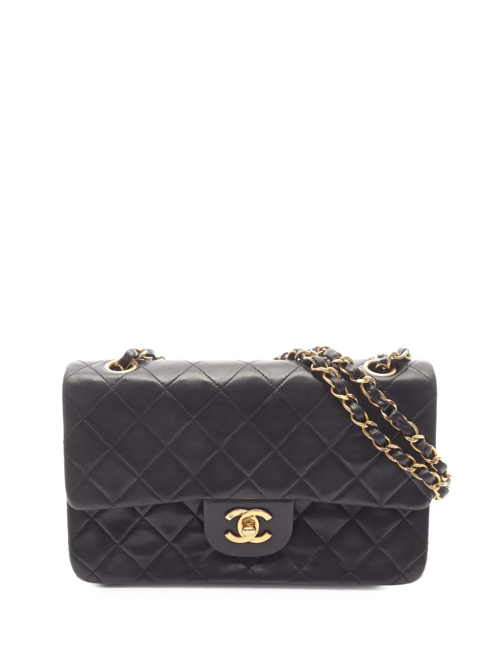 CHANEL Pre-Owned 1994-1996 Small Classic Lambskin Double Flap shoulder bag - Nero