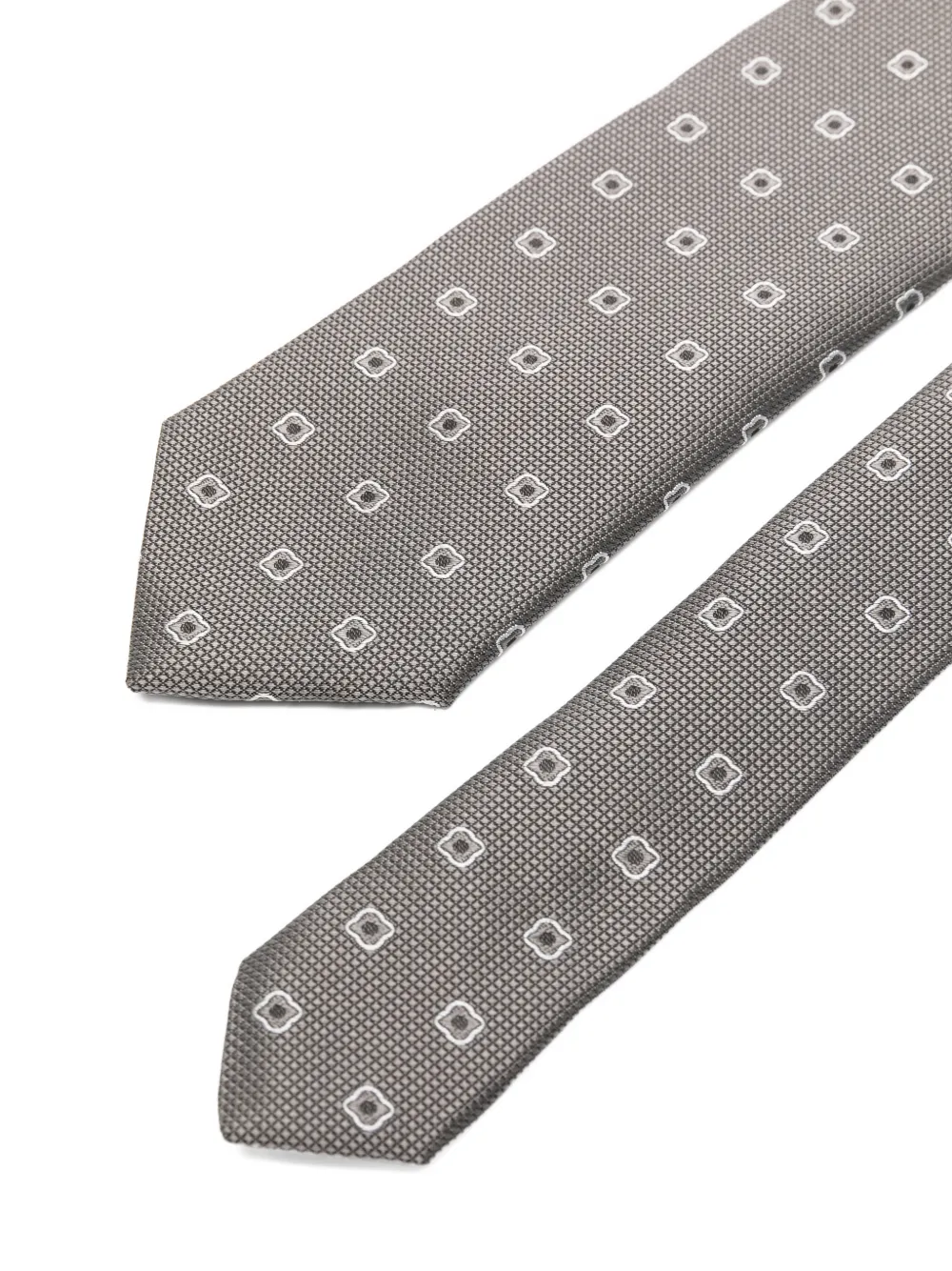  Boss Patterned Tie - Grey 