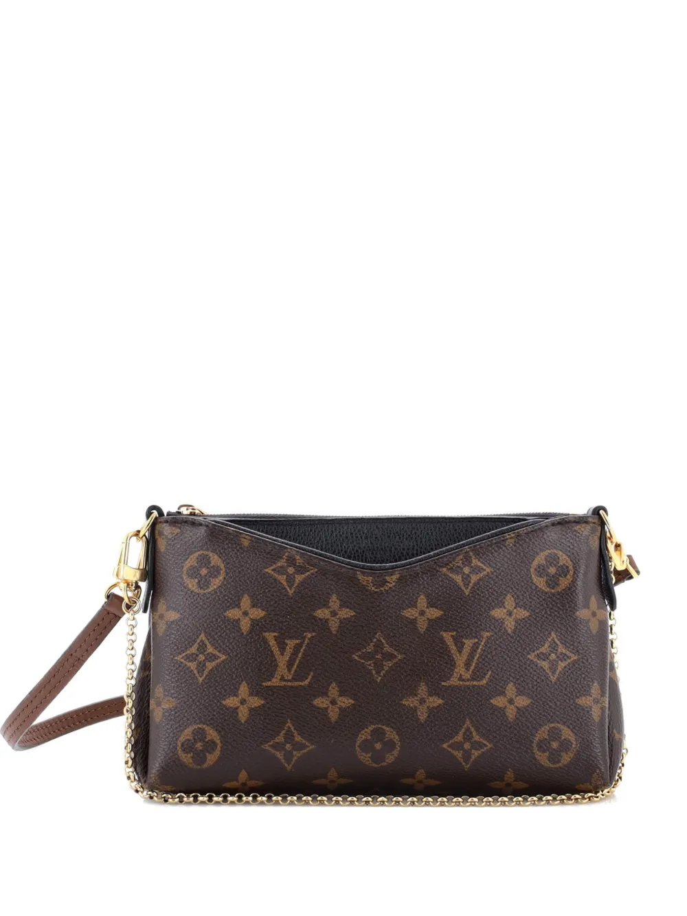 Louis Vuitton Pre-Owned Pallas Monogram Canvas with Leather clutch bag - Nero