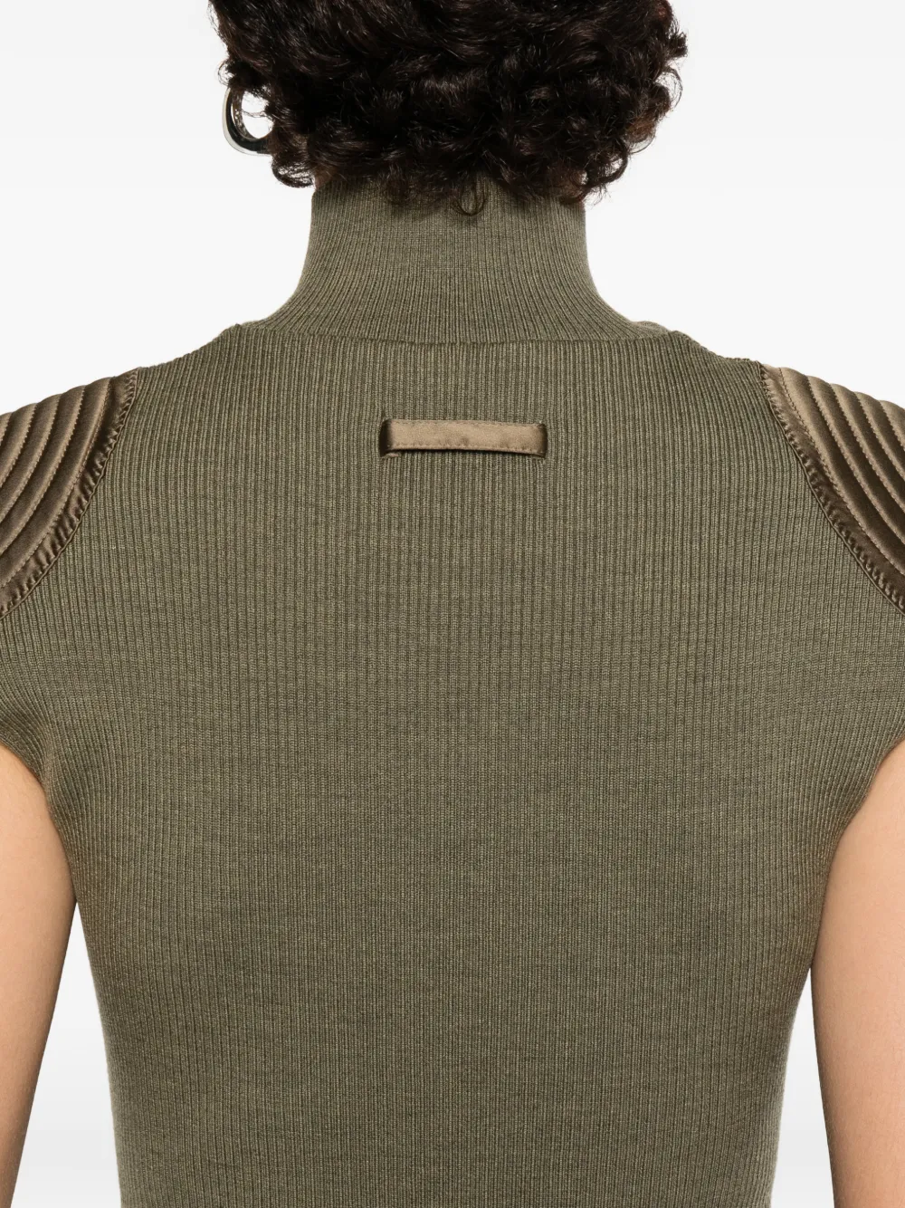 Jean Paul Gaultier Ribgebreide body Groen