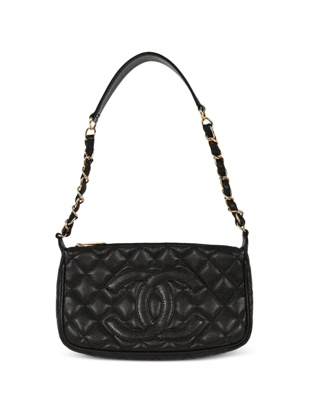 CHANEL Pre-Owned 2002 leather shoulder bag - Nero
