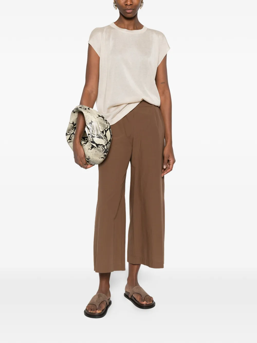  Panicale Boat-neck T-shirt - Neutrals 