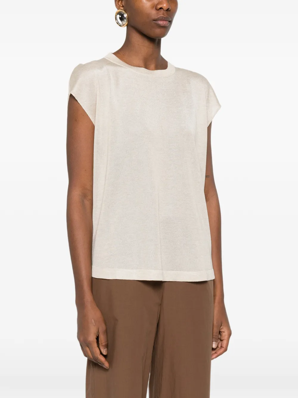 Panicale Boat-neck T-shirt - Neutrals 