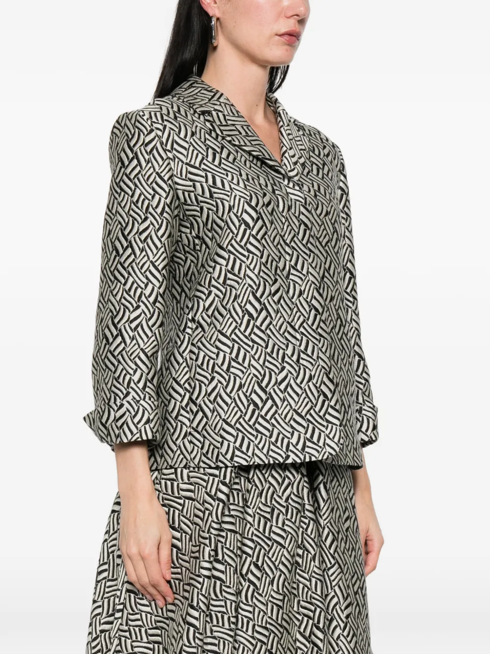 Lira Jacquard Patterned Blazer