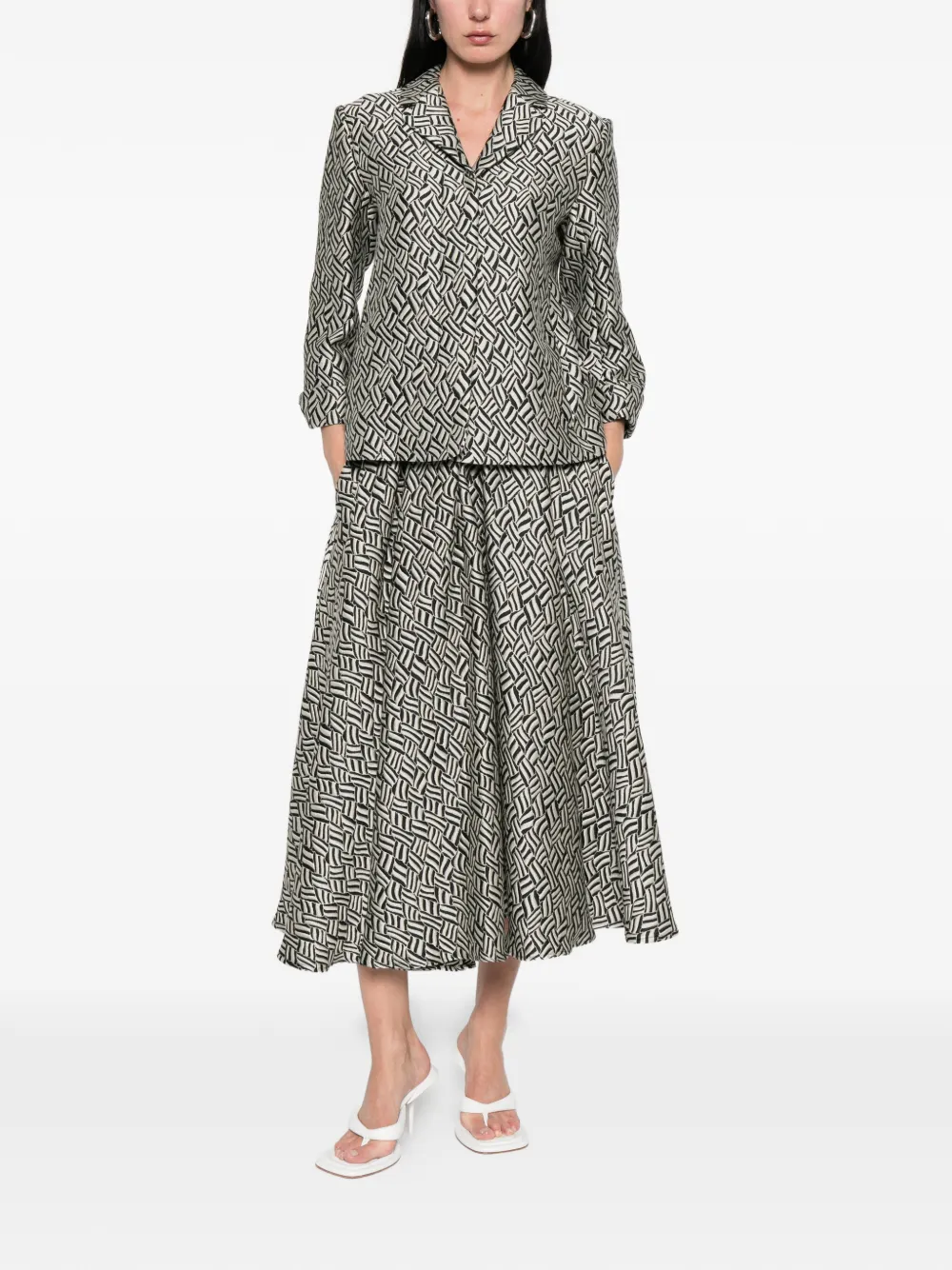 Lira Jacquard Patterned Blazer