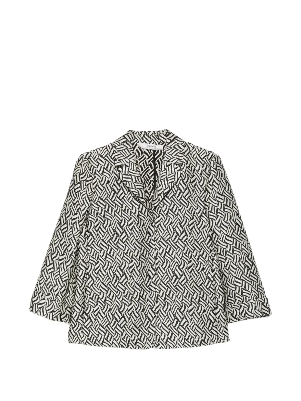 'S Max Mara Lira jacquard patterned blazer - Black