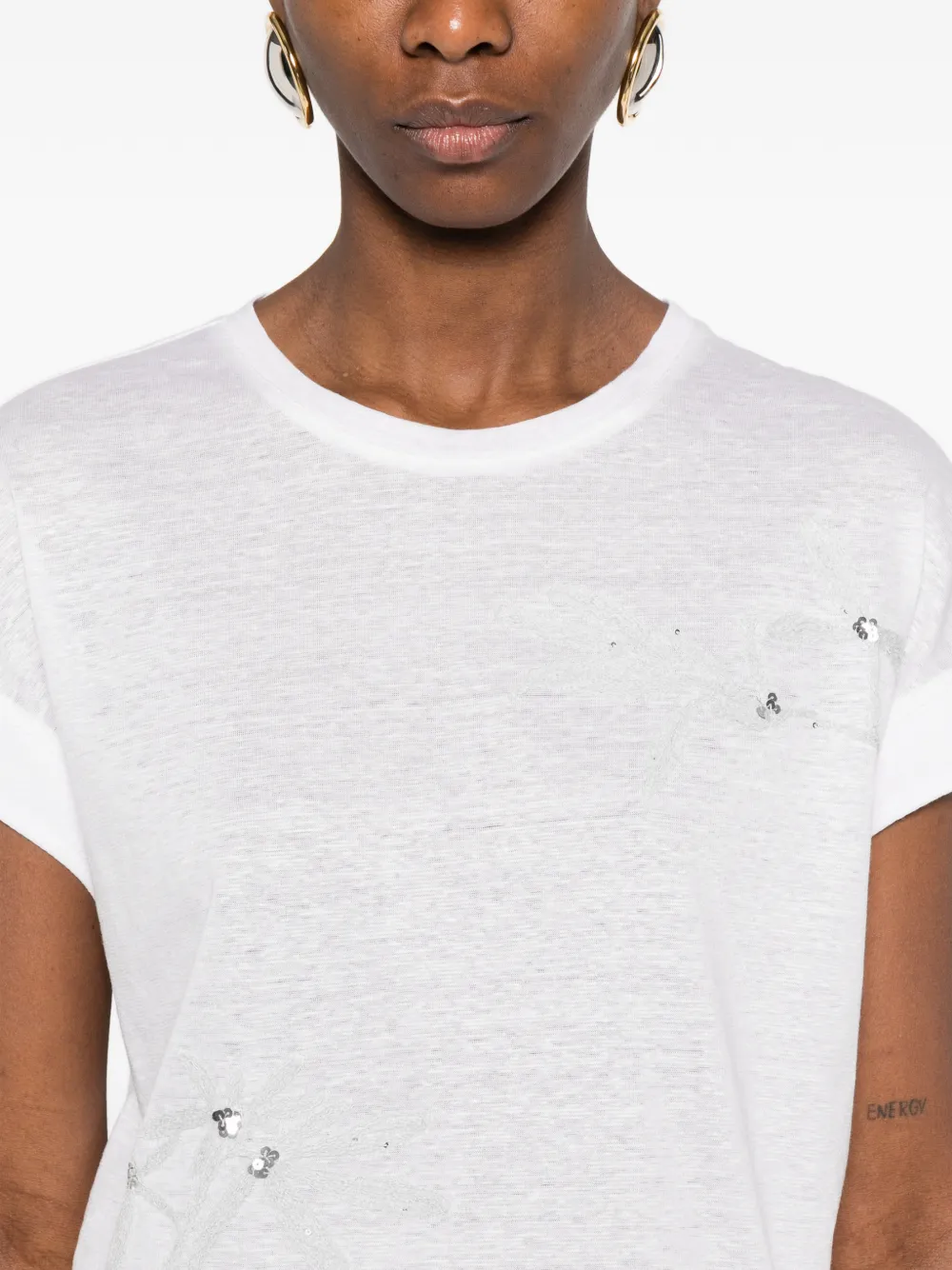 Floral-Print Round-Neck T-Shirt