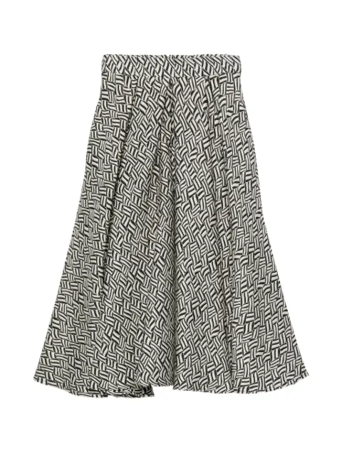 'S Max Mara — Perle jacquard pleated midi skirt