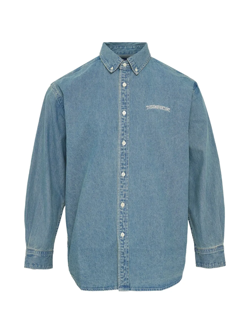 This Is Never That long-sleeve denim shirt - Blu
