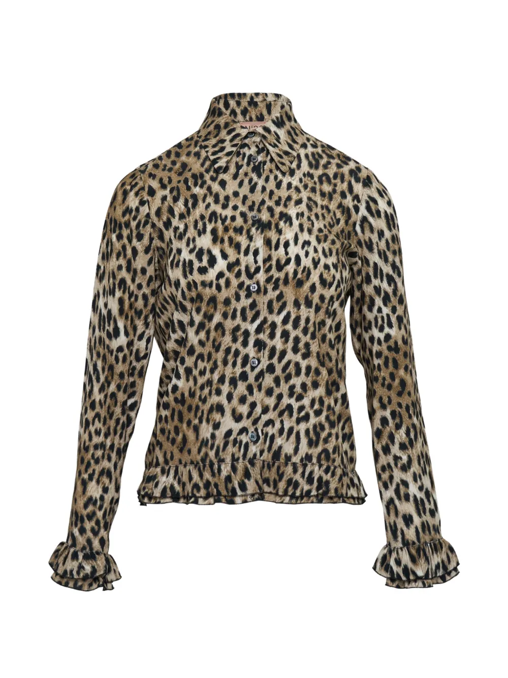 Nº21 printed long-sleeve shirt - Toni neutri