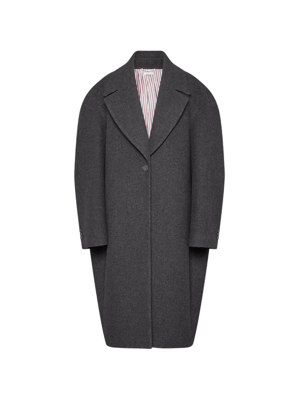 Thom Browne Melton cocoon coat - Grigio