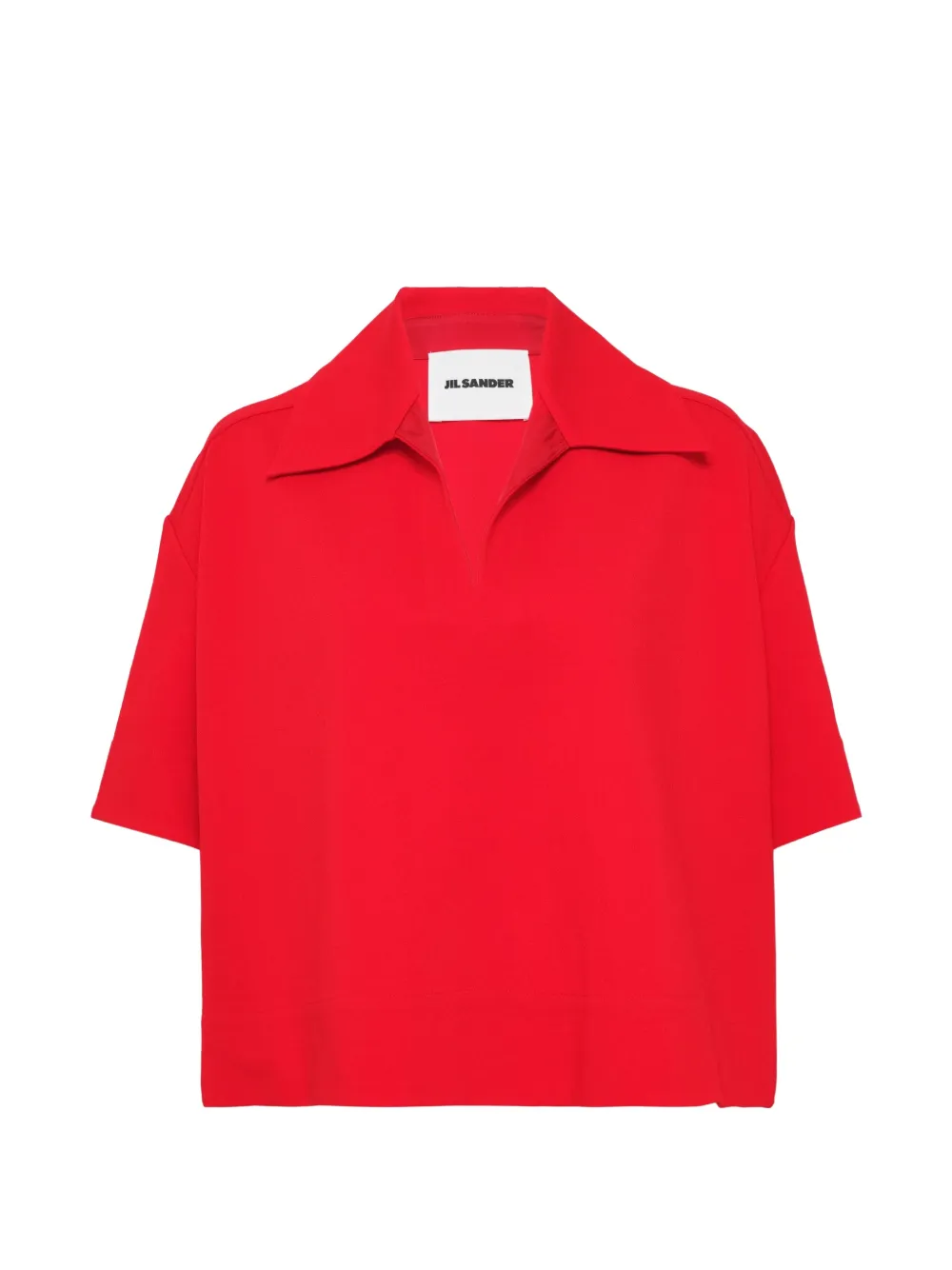 Jil Sander short-sleeved crepe T-shirt - Rosso