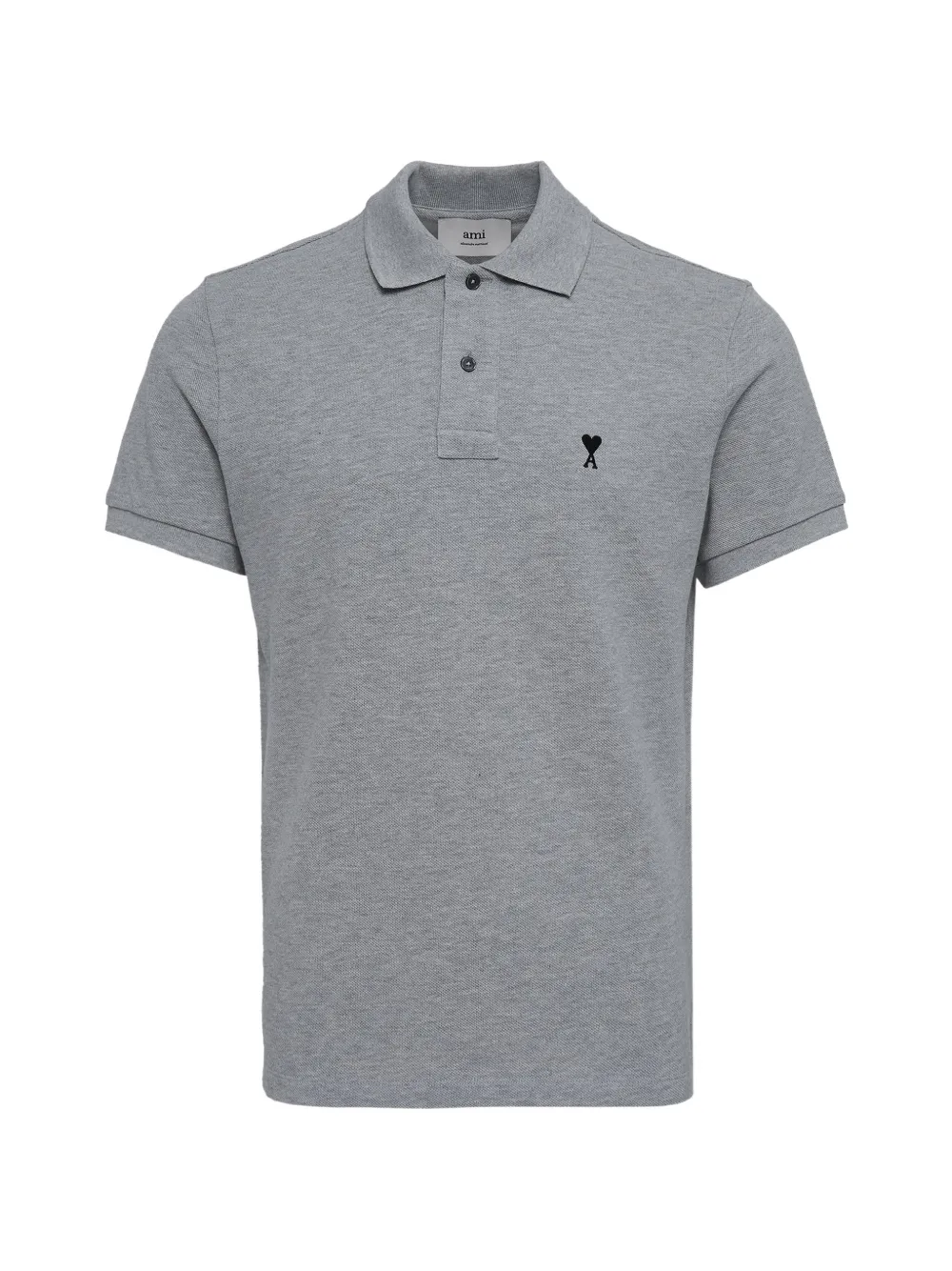 AMI Paris contrasted polo - Grigio