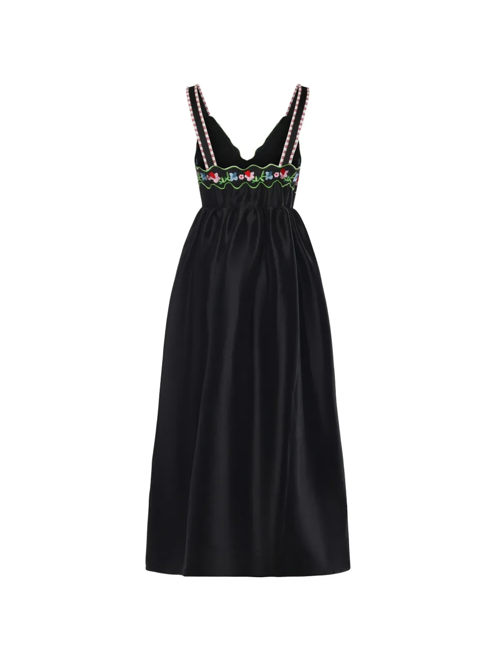  Celia B Selena Floral-trim Dress - Black 