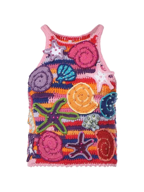 Celia B Venus crocheted crew-neck tank top