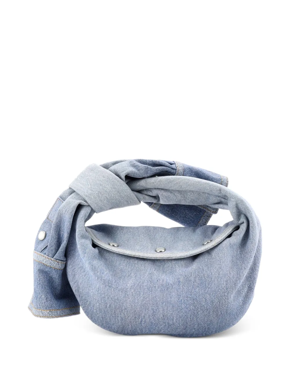 Bottega Veneta Pre-Owned BV Jodie Shirt Effect Denim Mini hobo bag - Blu