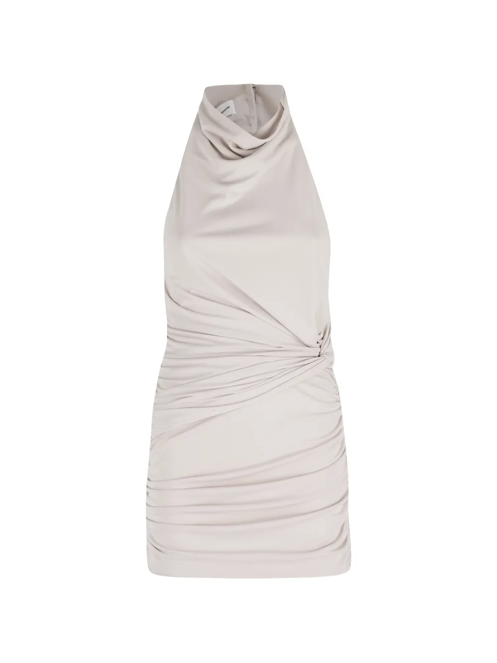 THE ANDAMANE Stella halterneck draped mini dress - Toni neutri