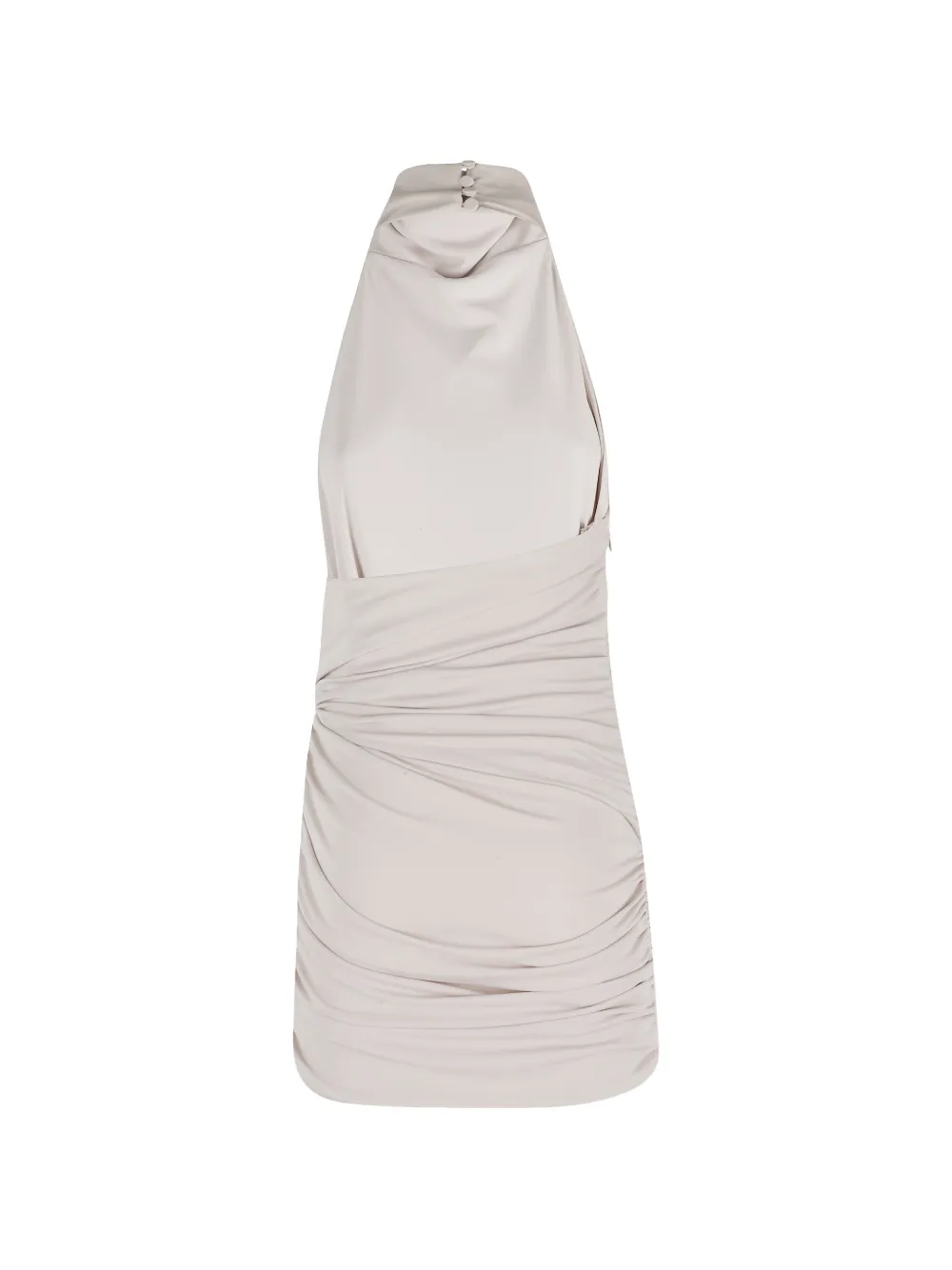  The Andamane Stella Halterneck Draped Mini Dress - Neutrals 